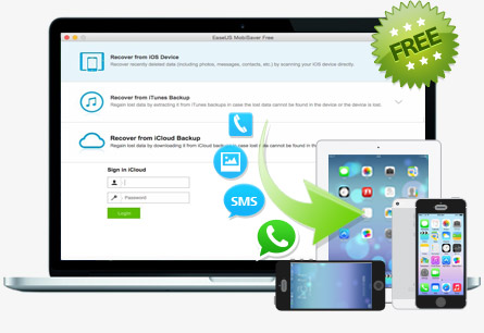  EaseUS MobiSaver Free for Mac helps to make free iPhone data recovery for Mac.